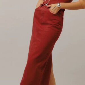 REFORMATION Daria Ultra High Rise Denim Maxi Skirt
